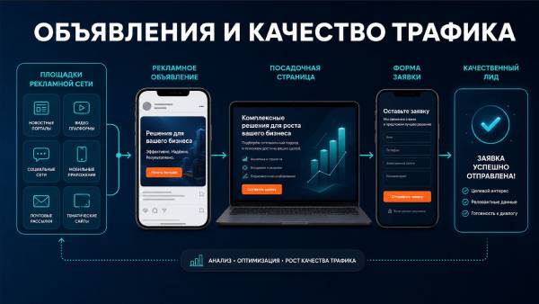 Объявления, страницы и качество трафика